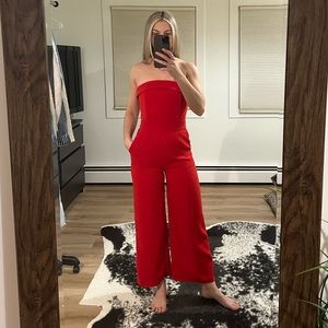 Red Jumpsuit - Cupcakes and Cashmere